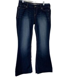 Express Flare Jeans Pants. Front Faded Blue/Sz. 8.